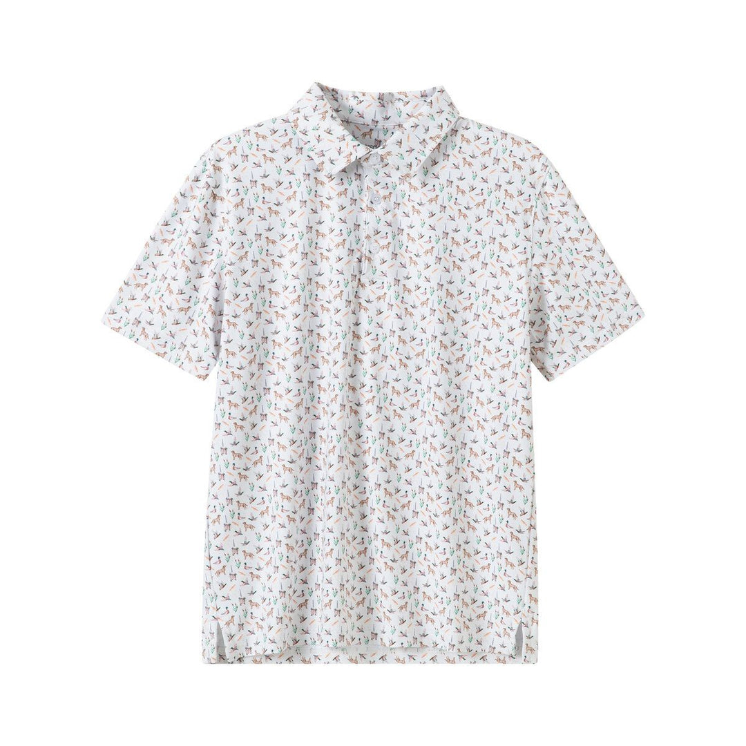 Performance Polo- Waterflow Print