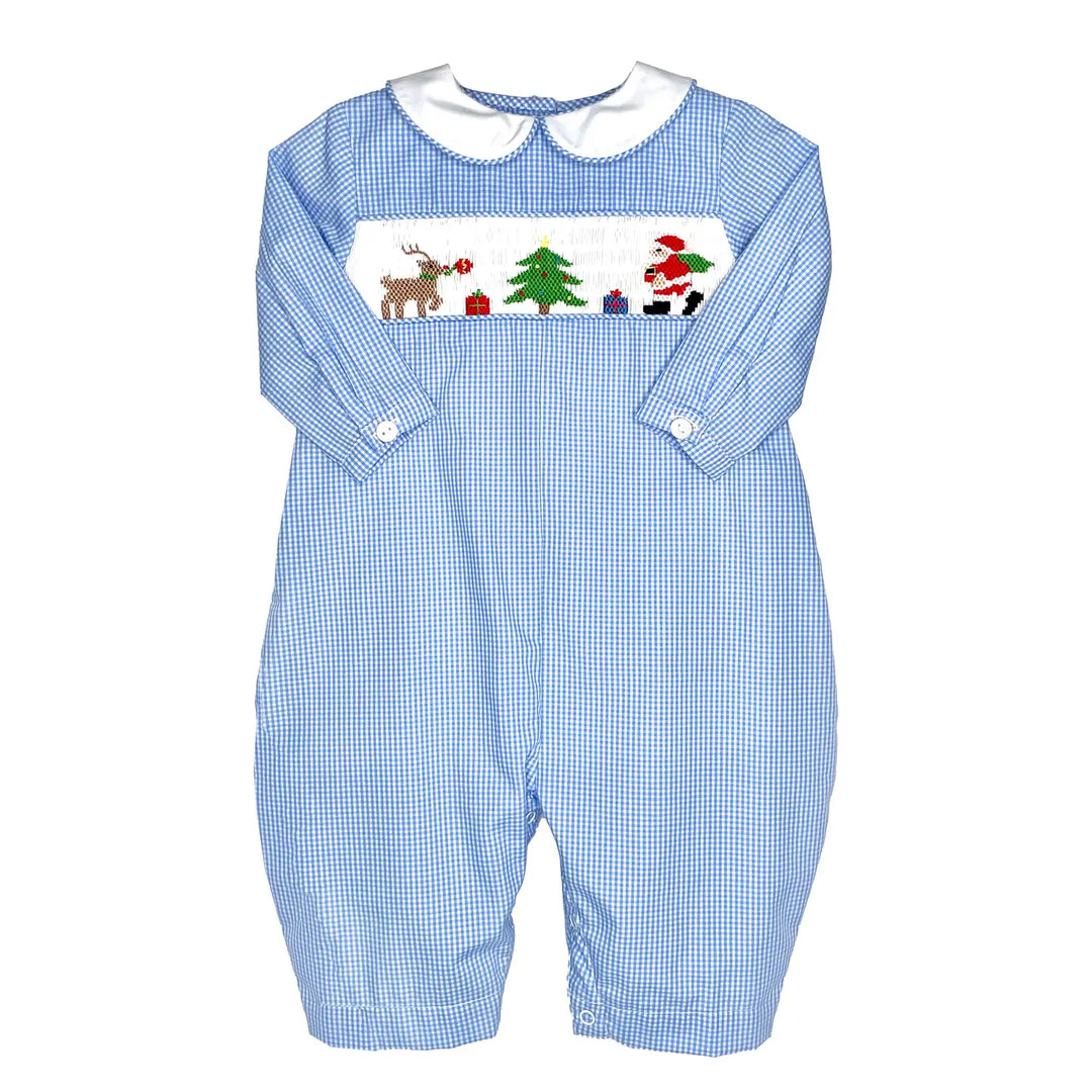Christmas Scene Hand Smocked Longall