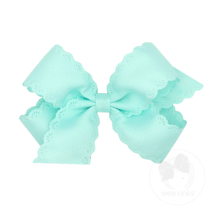 Medium Eyelet Bow- Multiple Colors