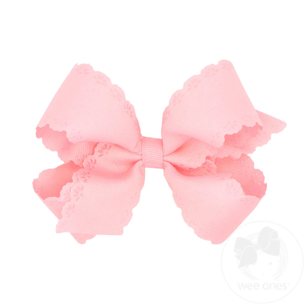 Medium Eyelet Bow- Multiple Colors