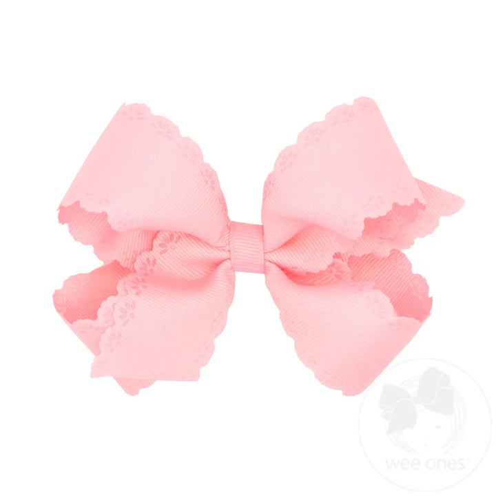 Medium Eyelet Bow- Multiple Colors
