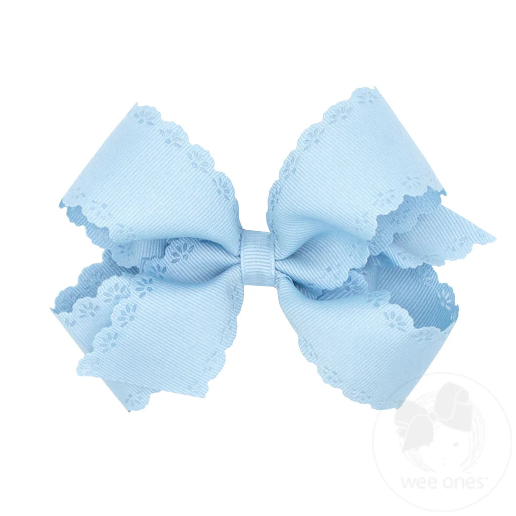Medium Eyelet Bow- Multiple Colors