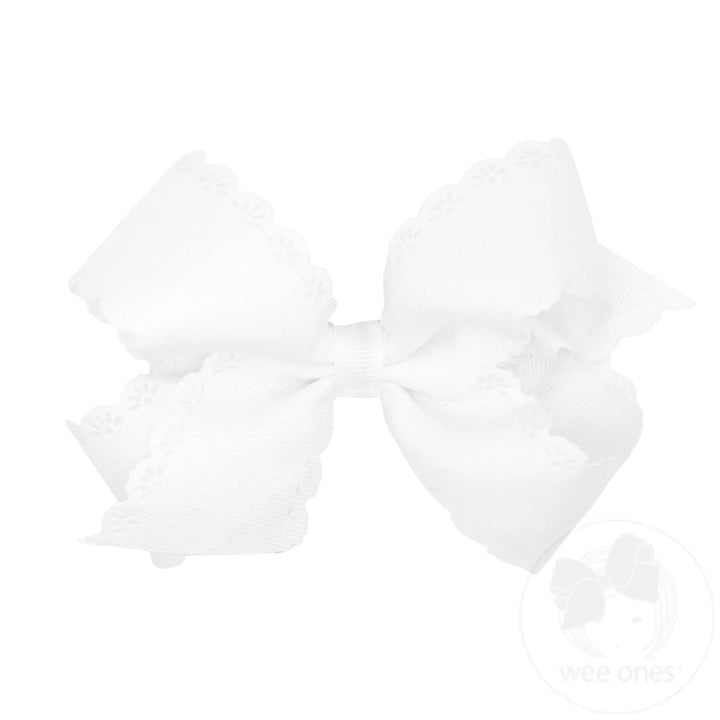 Medium Eyelet Bow- Multiple Colors