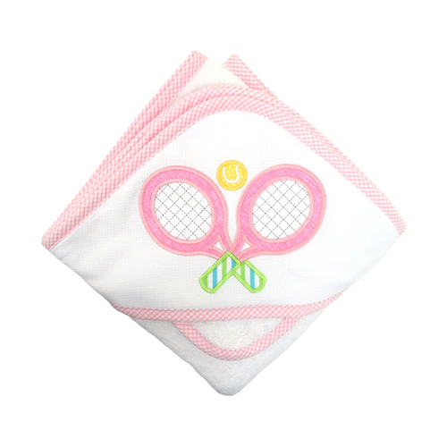 Pink tennis hooded towel/wash cloth box set