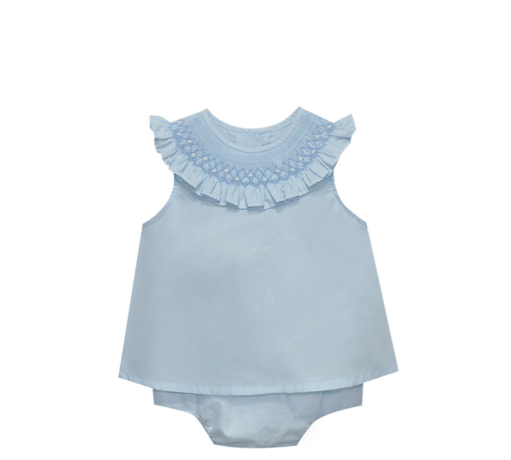 Blue Zadie Bloomer Set- Breezy Bluebell