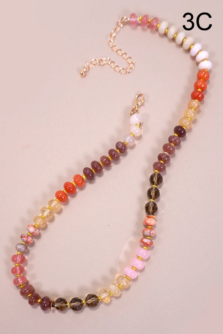 Multi Bead Necklace- MULT COLORS