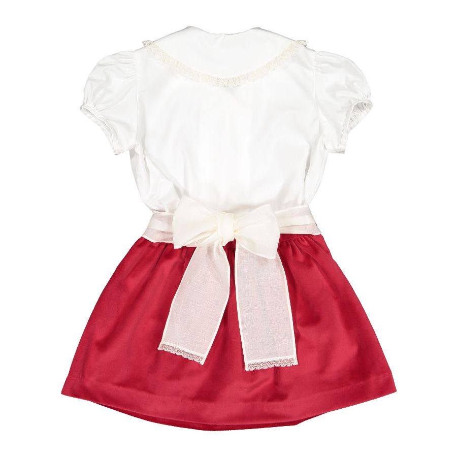 Santa Red Velvet skirt set sz6