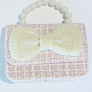 Pearl Bow Bag- Pink
