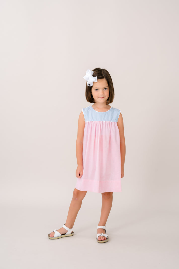 Charming Dress- Pink Minigingham