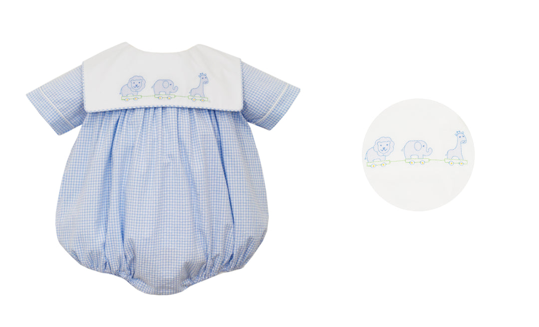 Gingham Bubble with Pull Toy Shadowstitch