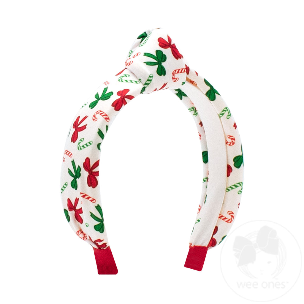 Candy Cane Printed Knot Headband