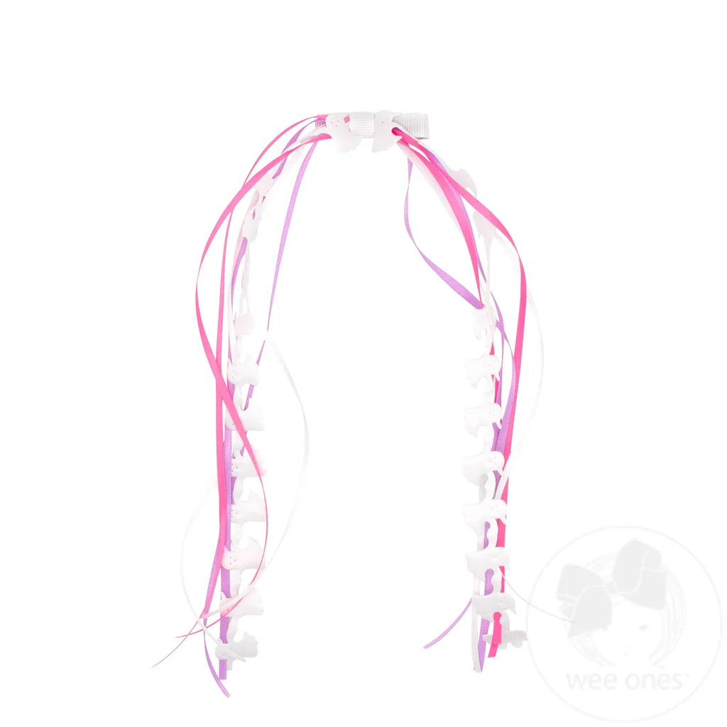 Halloween Streamer Bow- Ghost