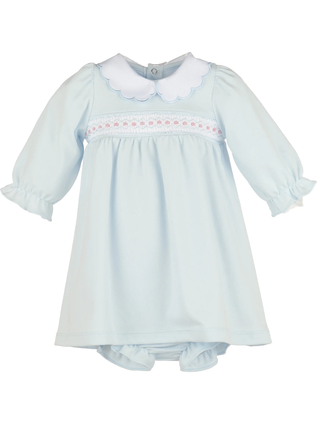 Warm Winter Home Smock Dress- Blue