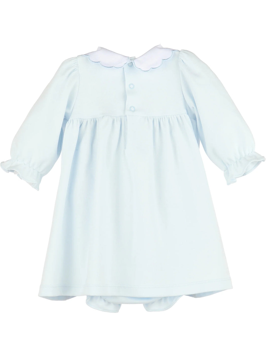 Warm Winter Home Smock Dress- Blue