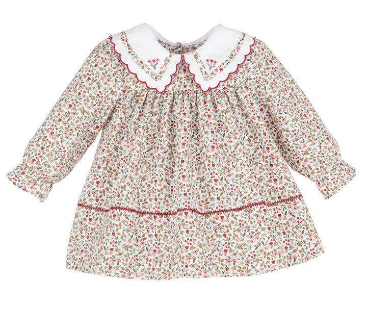 Claret Berries Miller Dress- Red