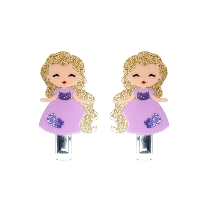 Cute Doll Purple Dress Hair Clips