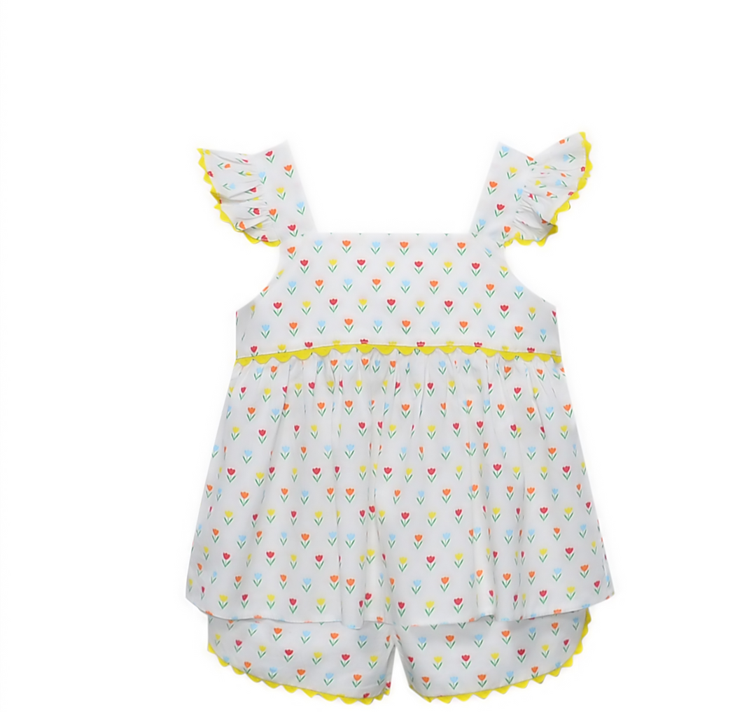 Yellow Flower Clementine Bloomer Set