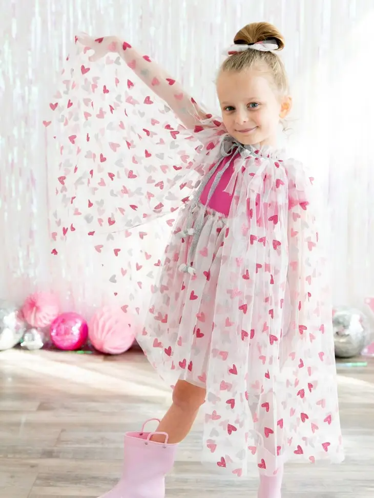 glitter heart dress Lola + The Boys Sweetheart Crystal Heart Dress, 4 main image 1