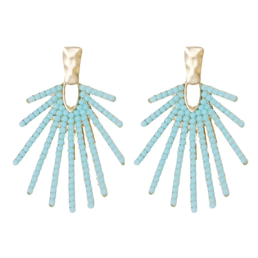 Starburst Earrings- Light Turquoise