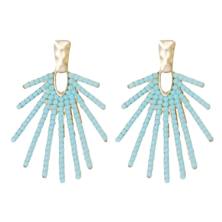Starburst Earrings- Light Turquoise