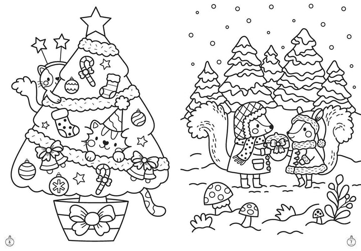 Purr-fect Christmas Coloring & Activity Book with 60+ Stickers and Glitter Crayons
