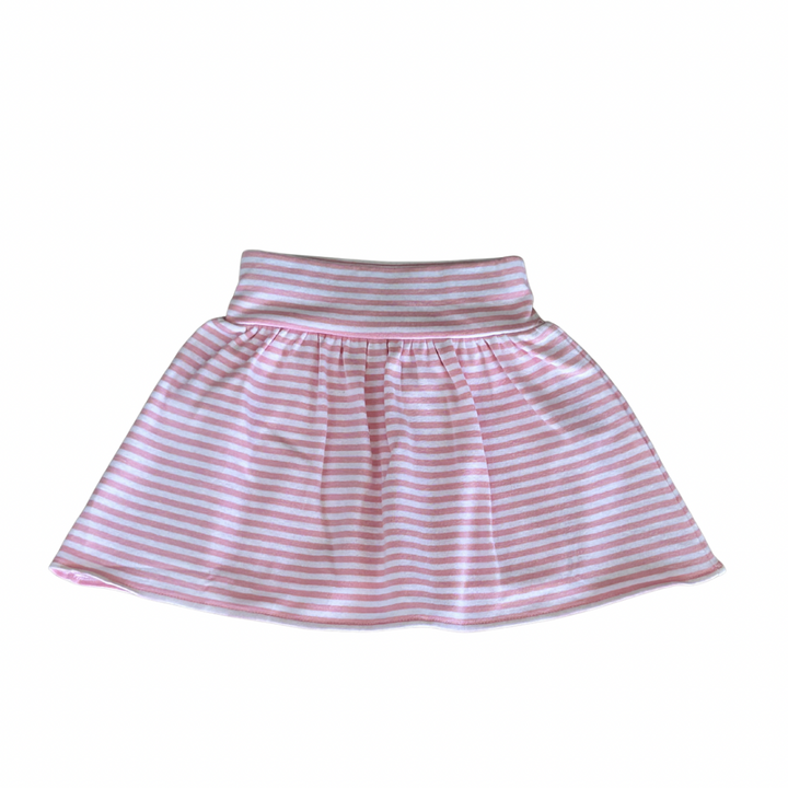 Knit Skort- Light Pink Stripe