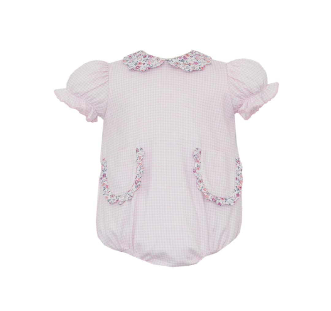 Pink Gingham Scallop Bubble
