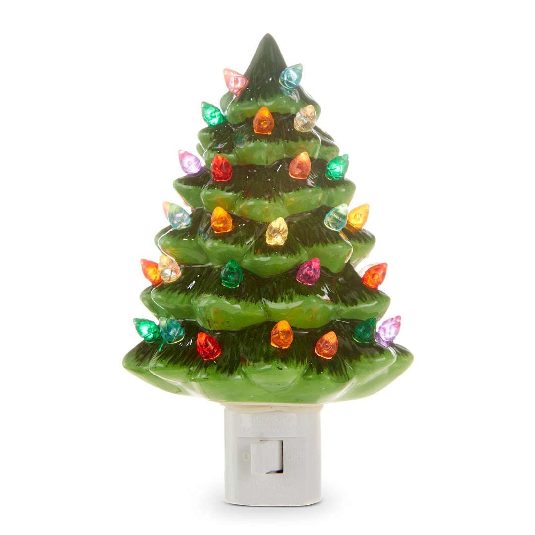 Vintage Tree Night Light- Green