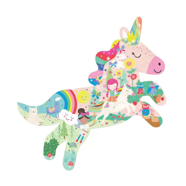 Rainbow Unicorn 40pc "Unicorn" Shaped Jigsaw