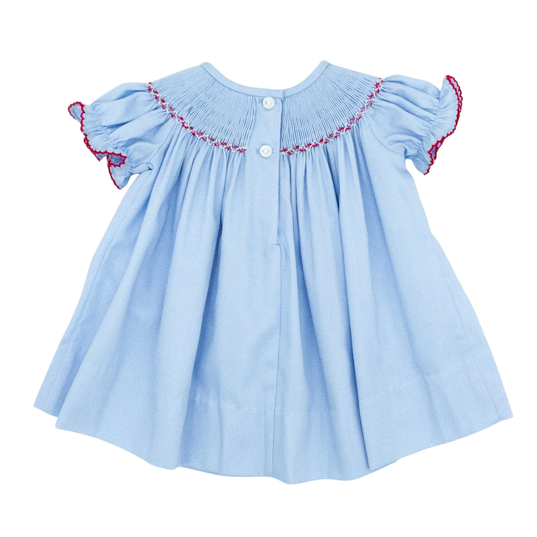 Emma Smocked Christmas Wreath Dress