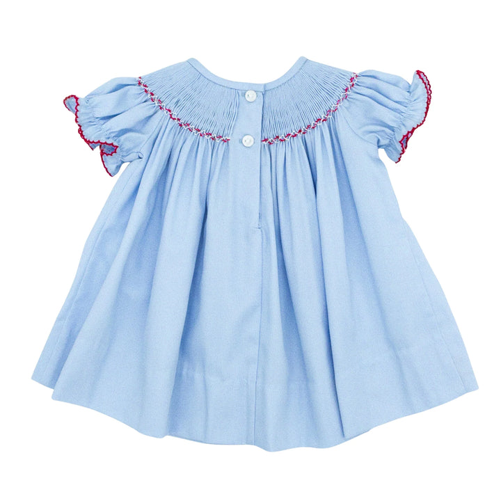 Emma Smocked Christmas Wreath Dress