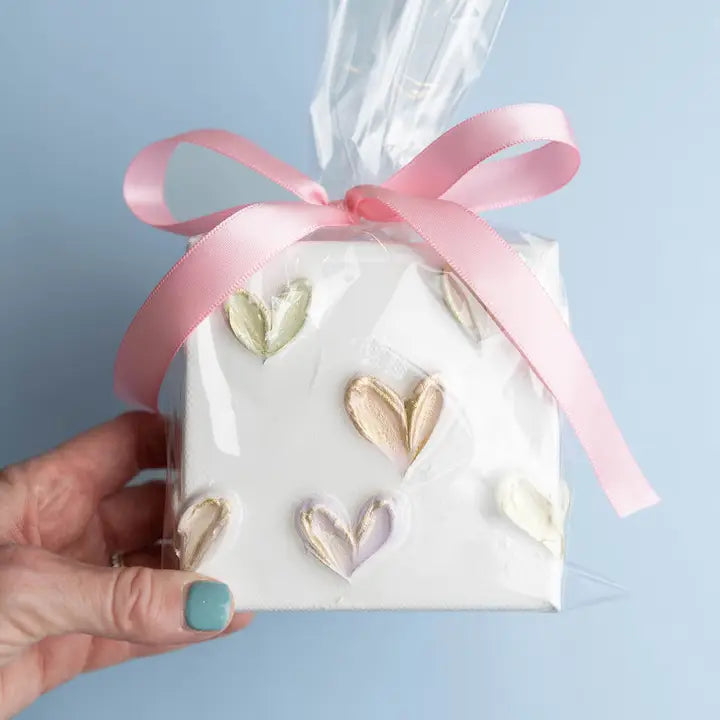 Pastel Polkadot Heart Canvas