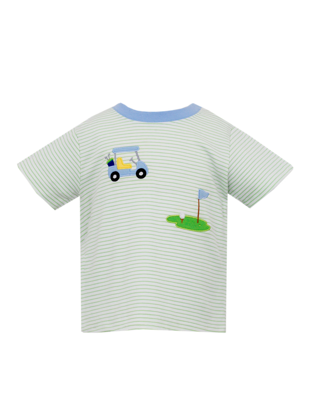 Knit Stripe Tee with Golf Applique