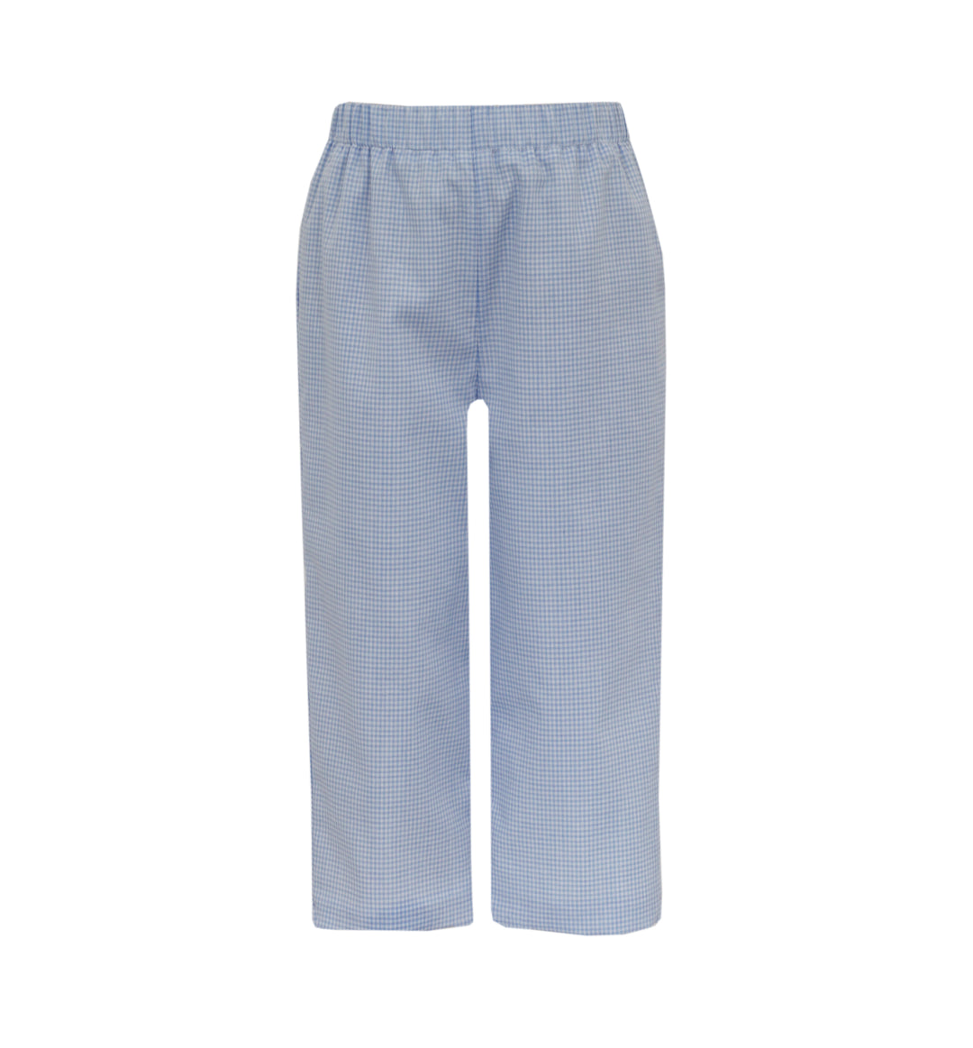 Light blue gingham pants