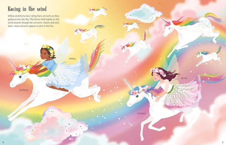 Sticker Dolly Dressing Rainbow Unicorns : Usborne