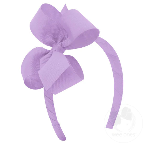 Wee ones medium bow head band- MULT COLORS