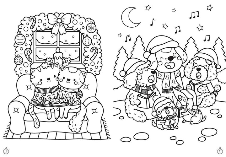 Purr-fect Christmas Coloring & Activity Book with 60+ Stickers and Glitter Crayons
