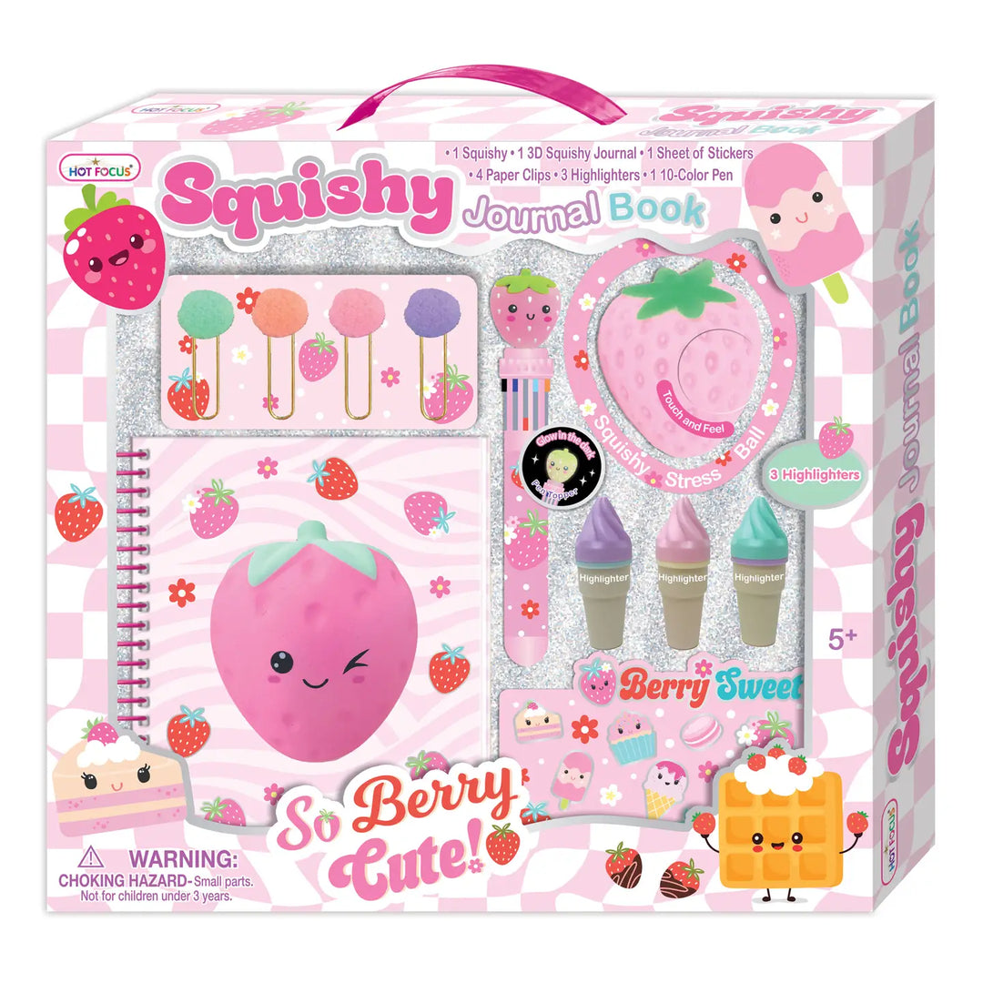Squishy Journal Book- Strawberry