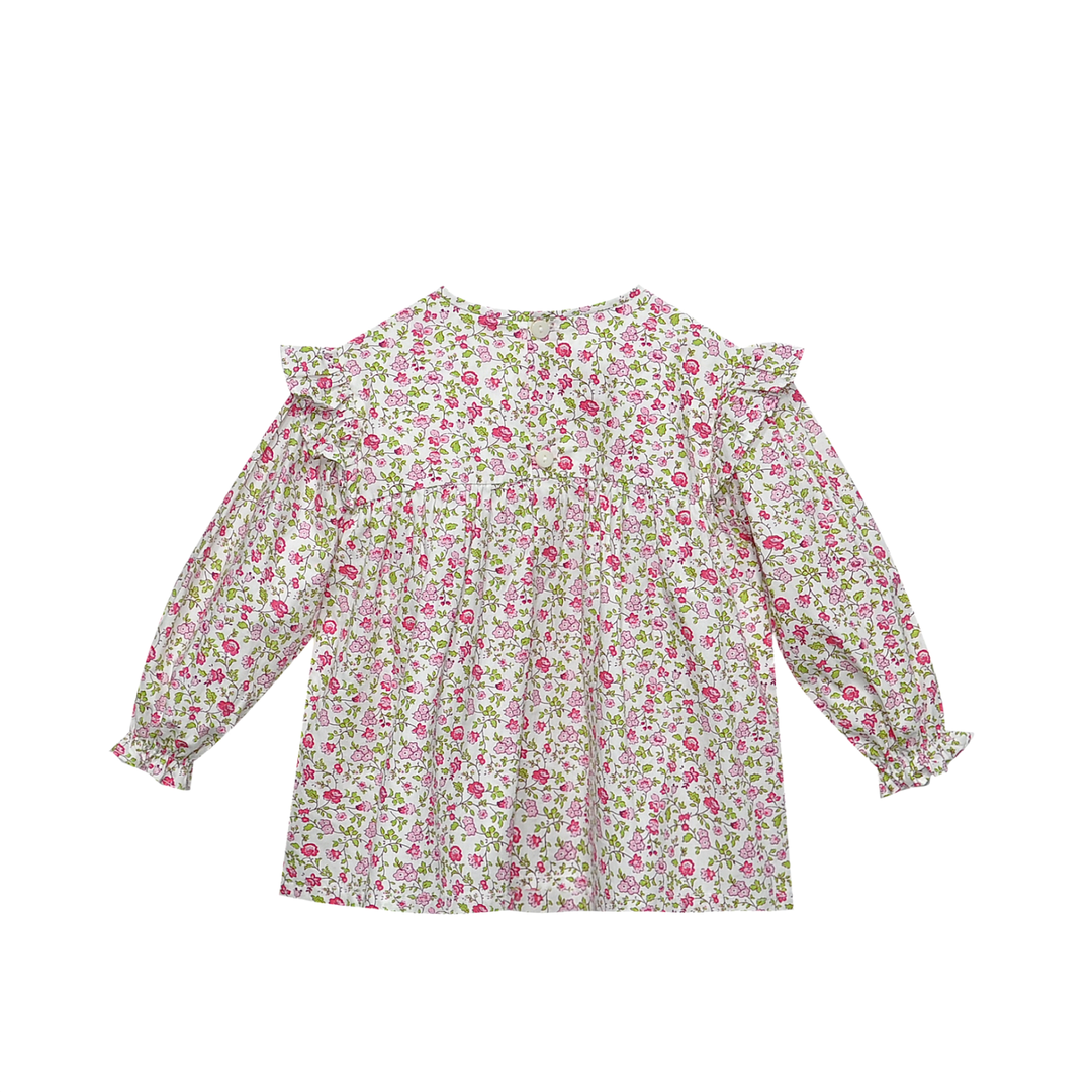 Felicity Blouse- Fuchsia Pink Flower