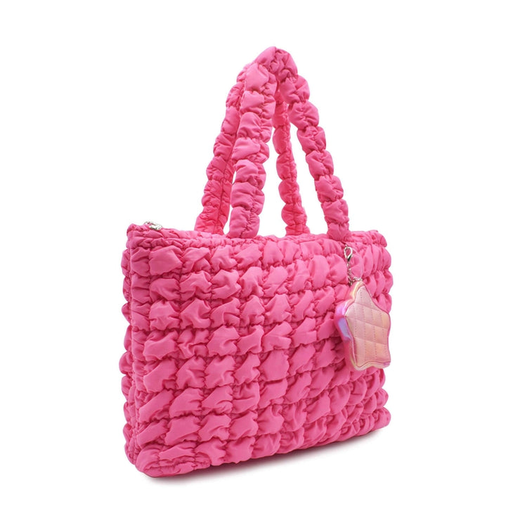 Quilted Scrunchies Large Tote Bag with Star Coin Purse