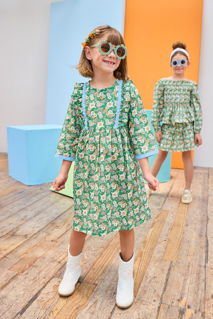 Porto Dress- Greenwich Garden Green