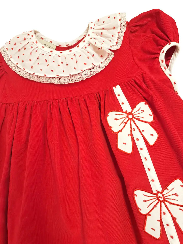 Red Bow Cord Float Dress