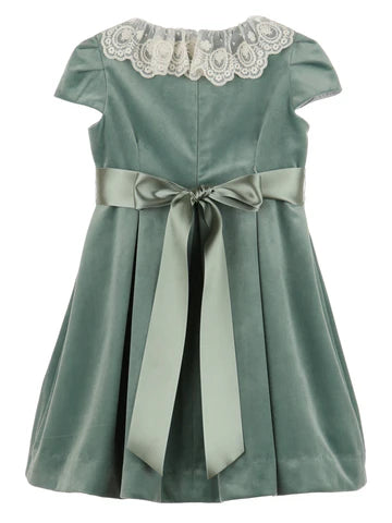 Deluxe Velvet Dress, Aqua