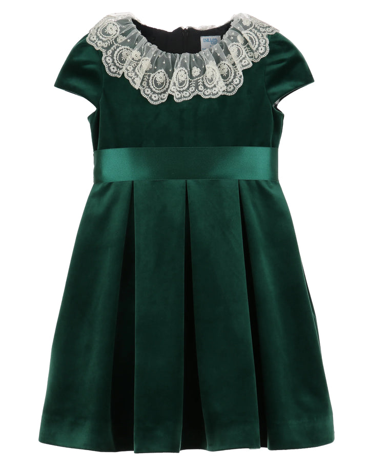 Deluxe Velvet Float Dress, Green