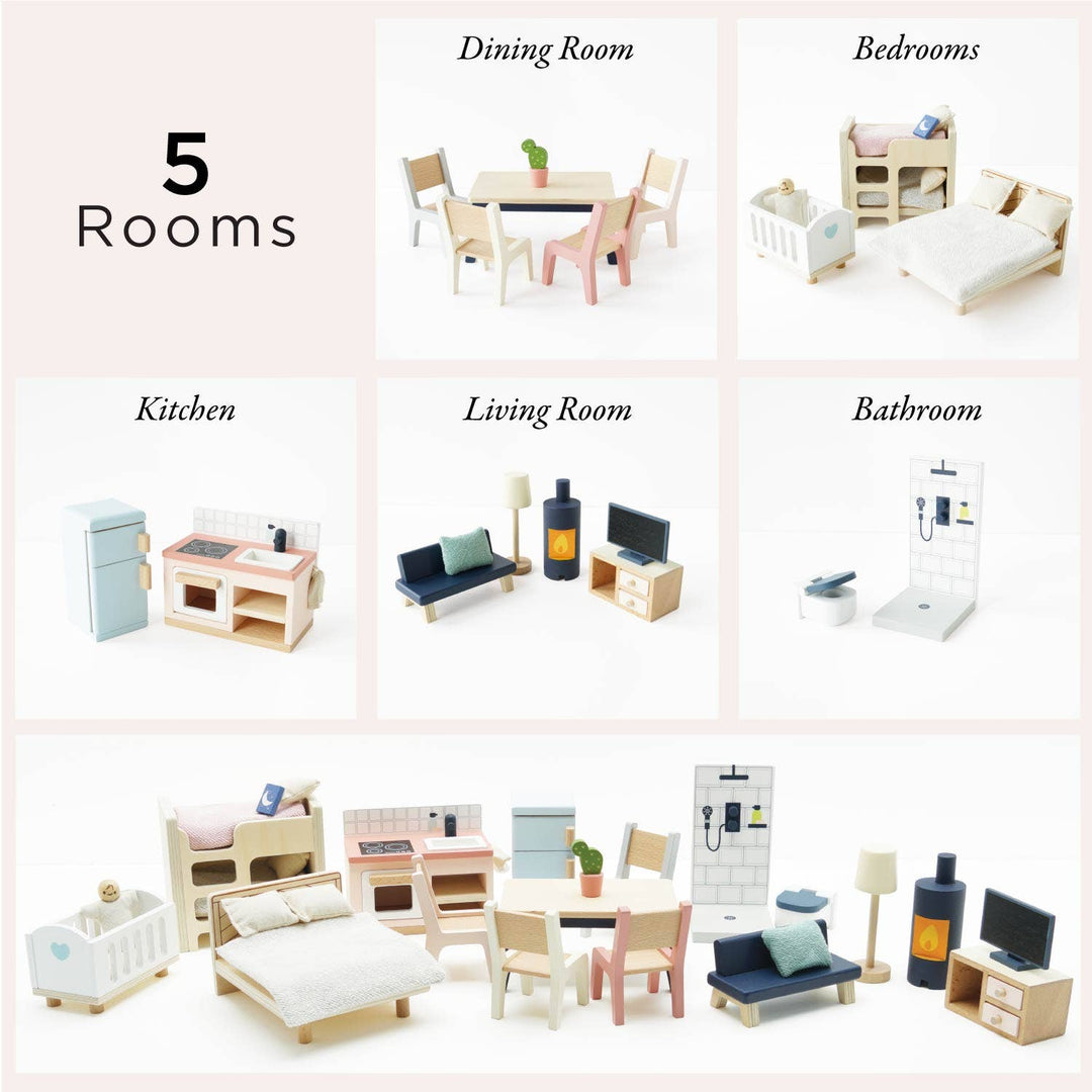 Complete Dolls House Furniture Set