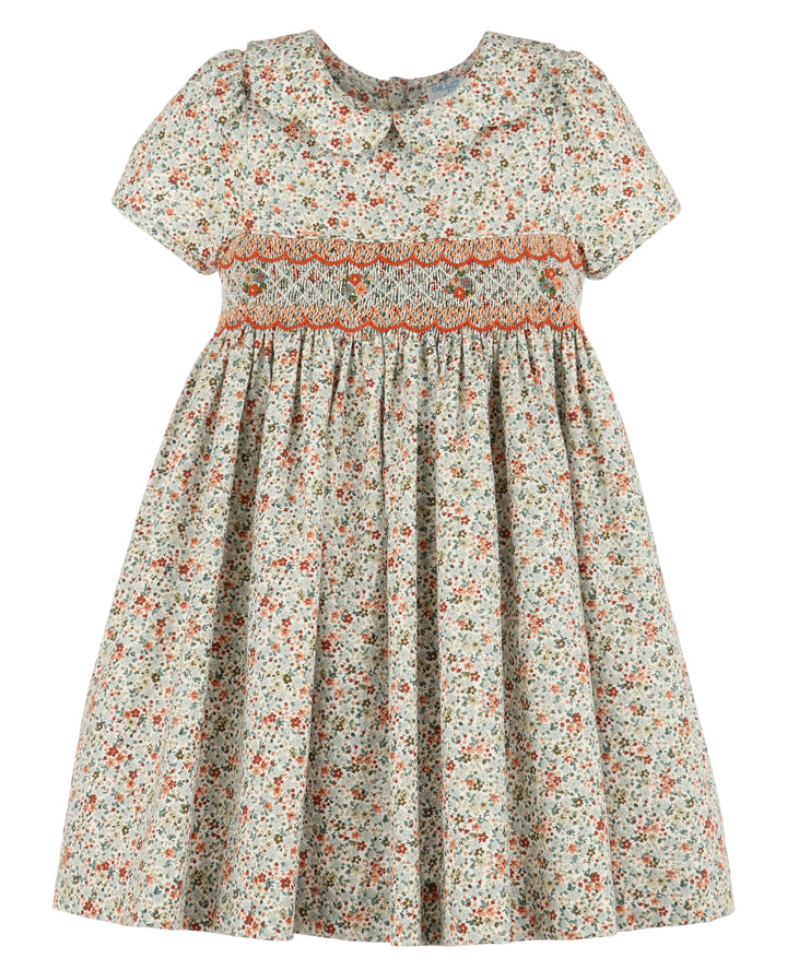 Autumn Glow Smock Dress- Green