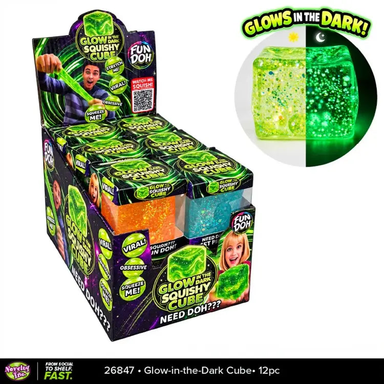 Glow In the Dark Squishy Cube