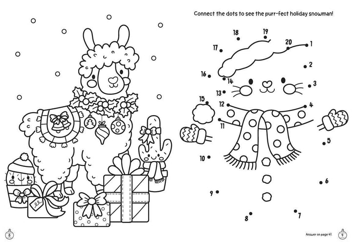 Purr-fect Christmas Coloring & Activity Book with 60+ Stickers and Glitter Crayons