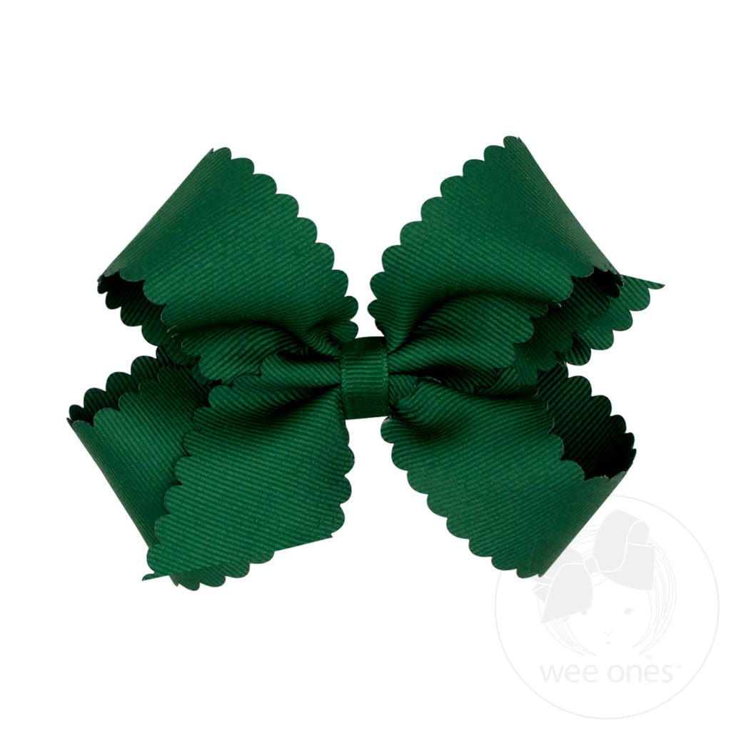 Wee Ones bow- king scallop bow MULT COLORS