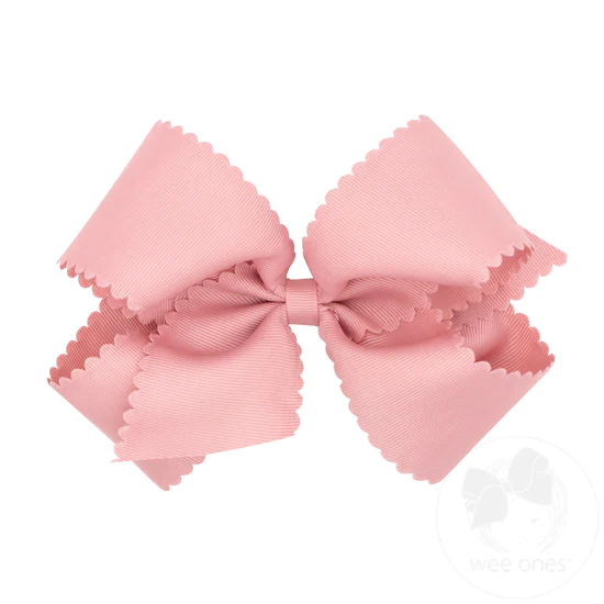 Wee Ones bow- medium scallop bow MULT COLORS